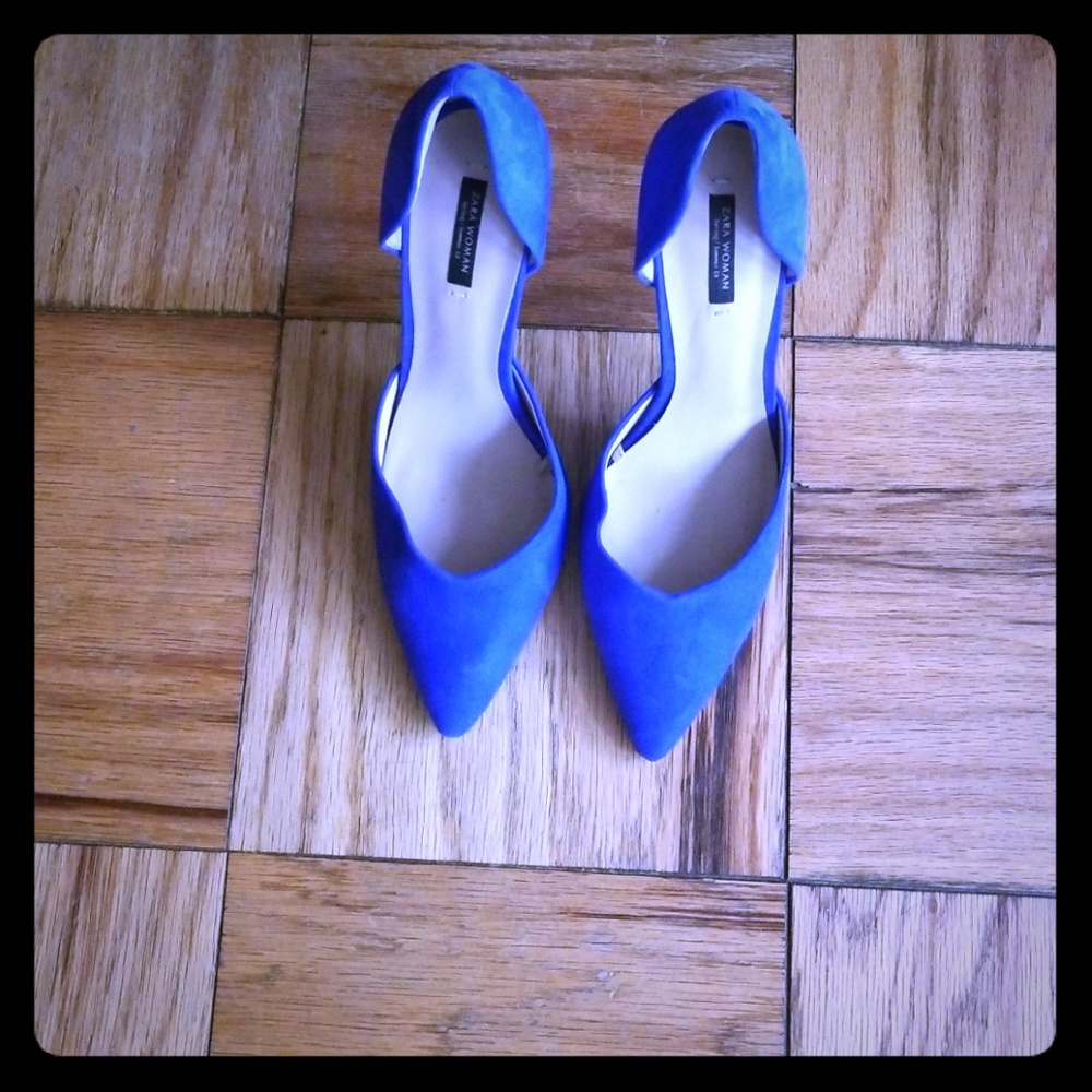 Zara Suede Dorsay Pump